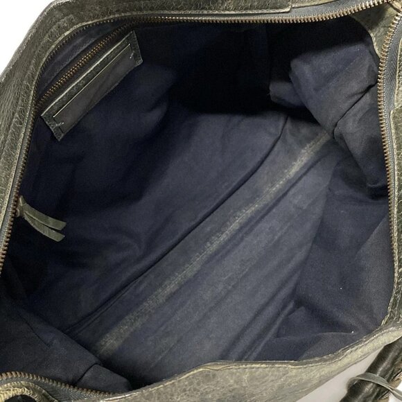 Auth BALENCIAGA The City 115748 Blue Green Leather - Handbag - Picture 14 of 16